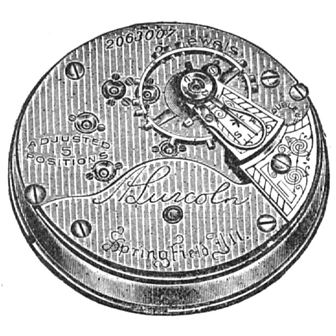 Illinois Grade A. Lincoln Pocket Watch Image