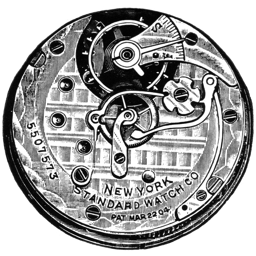 New York Standard Watch Co. Grade Chronograph Pocket Watch Image