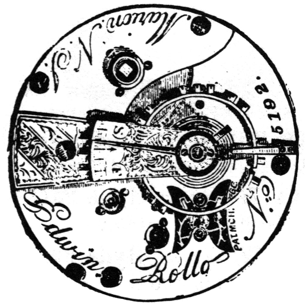 U.S. Watch Co. (Marion, NJ) Grade Edwin Rollo Pocket Watch Image