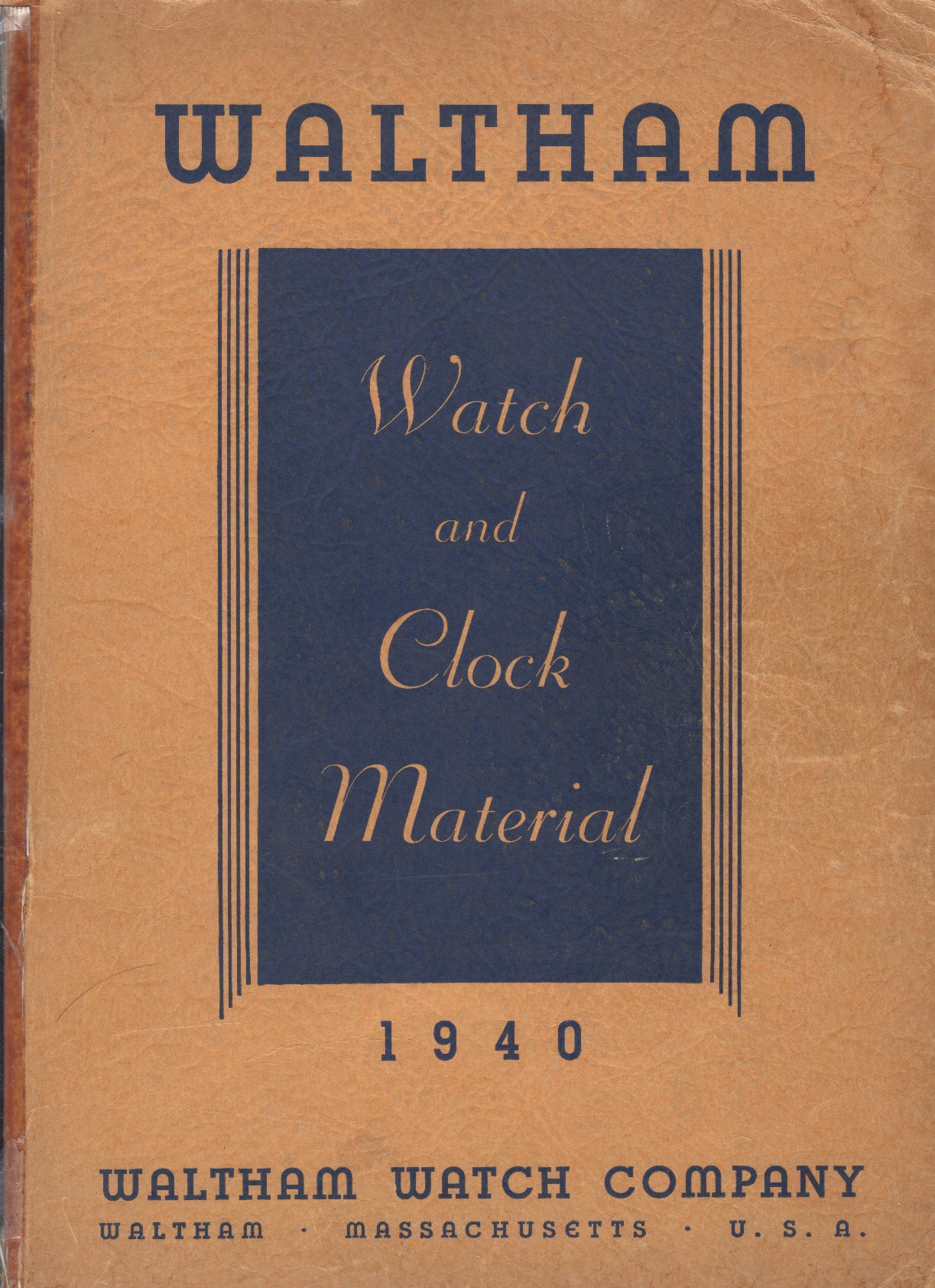 1940 Waltham Watch and Clock Material Catalog Cover Image