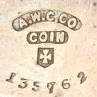 Watch Case Marking for American Watch Case Co. of Toronto, Ltd. AWCCo Coin: A.W.C.Co.
Coin
[Maltese Cross]