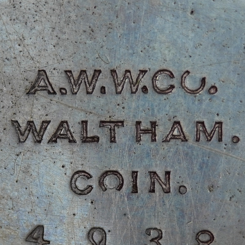 Watch Case Marking for American Watch Co. Coin Silver: 