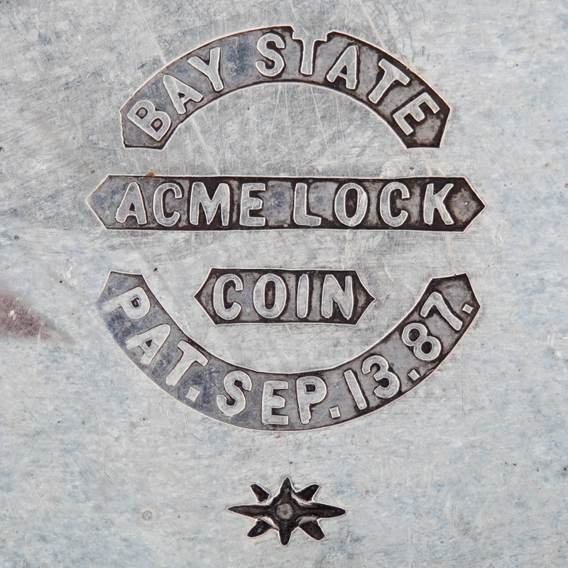 Watch Case Marking for Bay State Watch Case Co. Acme Lock: Bay State
Acme Lock
Coin
Pat.Sep.13.87.
[Star]