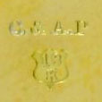 Watch Case Marking for C. & A. Pequignot 18K Shield: C.&A.P. 18 K in Shield Embossed