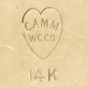 Watch Case Marking for  14K: Camm
W.C.Co.
14K
[Heart]