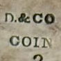 Watch Case Marking Variant for Duhme & Co. Coin Silver: D.&Co
Coin