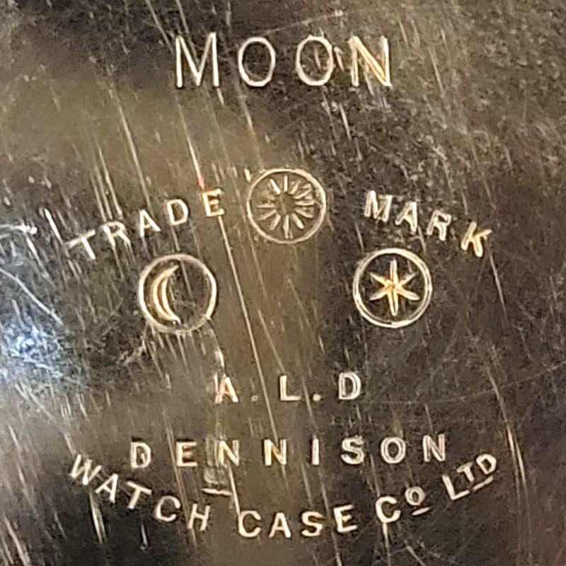 Watch Case Marking for Dennison Watch Case Co. Moon: 