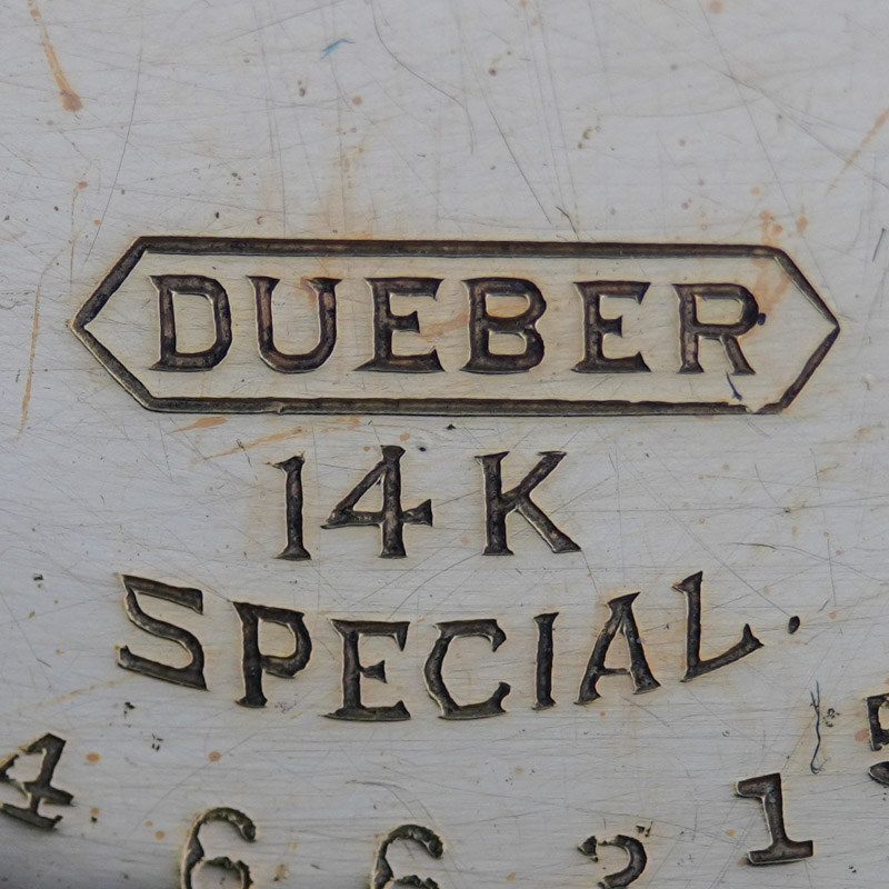 Watch Case Marking Variant for Dueber Watch Case Mfg. Co. Dueber Special: Dueber
14K
Special