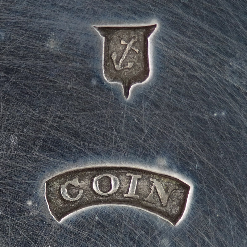Watch Case Marking Variant for Dueber Watch Case Mfg. Co. Dueber Coin Silver: [Anchor]
Coin