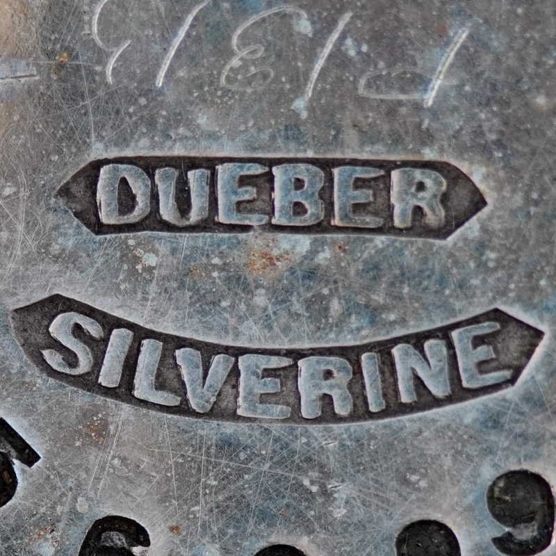 Watch Case Marking Variant for Dueber Watch Case Mfg. Co. Silverine: Dueber
Silverine