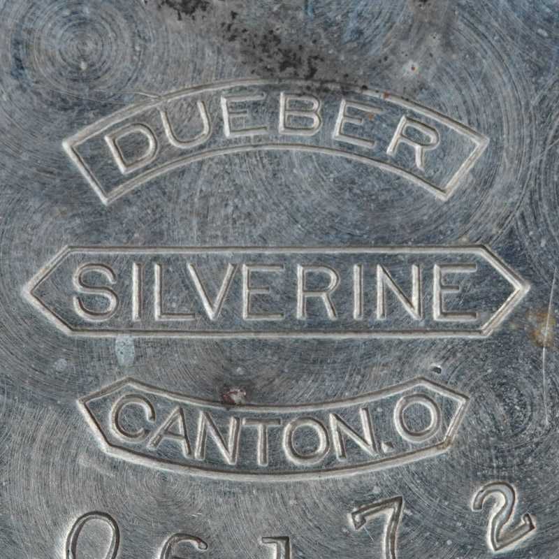 Watch Case Marking for Dueber Watch Case Mfg. Co. Silverine: Dueber
Silverine
Canton, O.