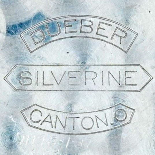 Watch Case Marking for Dueber Watch Case Mfg. Co. Silverine: Dueber Silverine Canton, O.