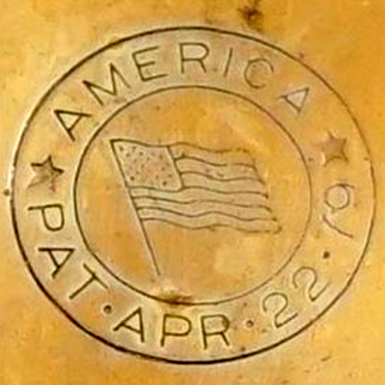Watch Case Marking for Fahys Watch Case Co. America: America U.S. Flag Pat. Apr. 22. 79