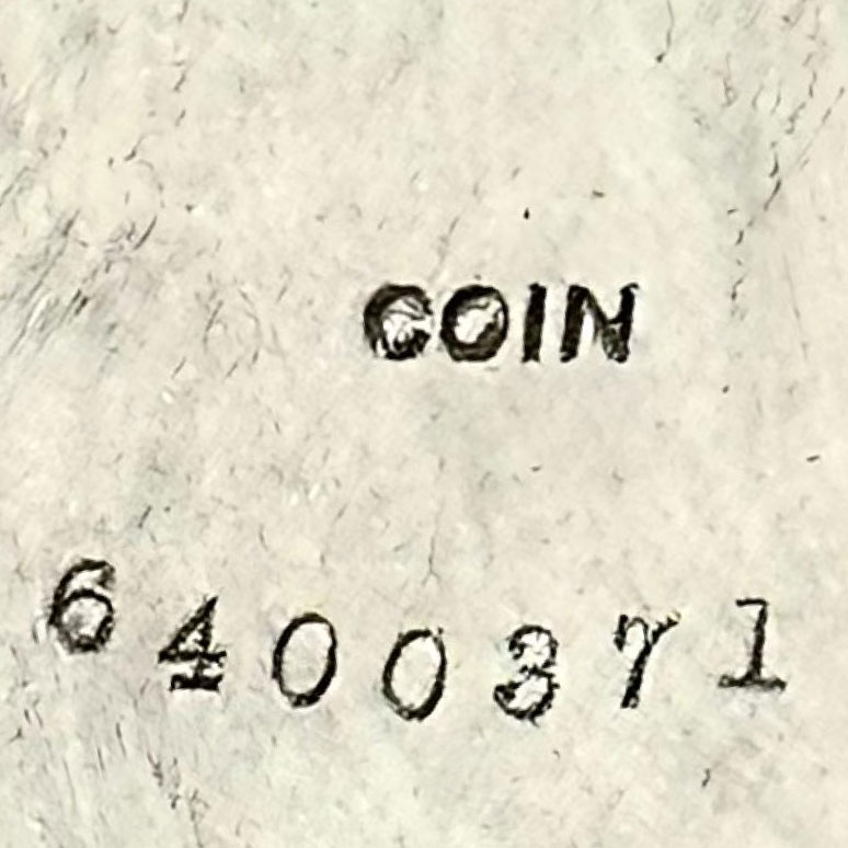 Watch Case Marking Variant for Fahys Watch Case Co. Fahys Coin Silver No 1: Coin