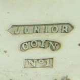 Watch Case Marking for Fahys Watch Case Co. Junior: Junior Coin No. 1 Pat. Apr 22 1884 July 1 Pat Apr 5 1881