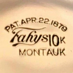 Watch Case Marking Variant for Fahys Watch Case Co. Montauk 10K/20YR: Pat. Apr. 22. 1879
Fahys 10K
Montauk