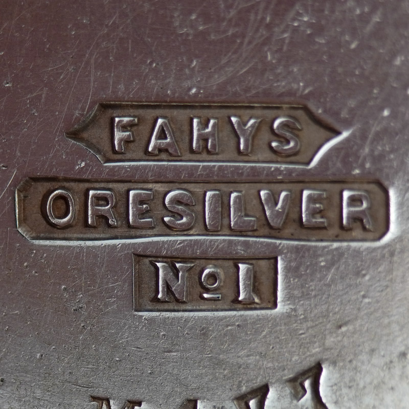 Watch Case Marking Variant for Fahys Watch Case Co. Oresilver: Fahys
Oresilver
No. 1