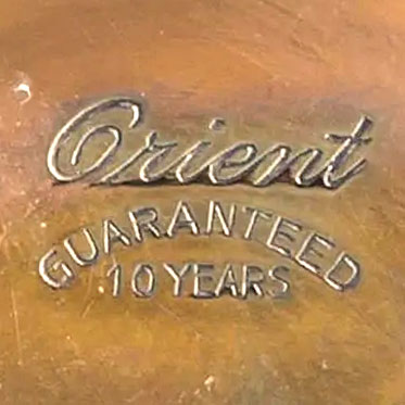 Watch Case Marking Variant for Fahys Watch Case Co. Orient: Orient
Guaranteed
10 Years