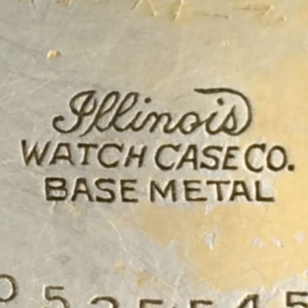 Watch Case Marking for Illinois Watch Case Co. Base Metal: Illinois Watch Case Co. Base Metal