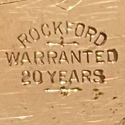 Watch Case Marking for Illinois Watch Case Co. Rockford 20YR: 