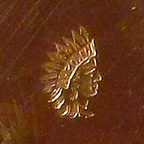 Watch Case Marking for Kenosha Watch Case Co. Kenosha Indian: [Indian Head]
[Indian Chief]
[Indian with Feather Headdress]