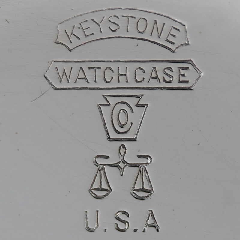 Watch Case Marking Variant for Keystone Watch Case Co. Boss Scale 10K/20YR: Keystone
Watch Case Co.
[Keystone Block]
[Scales]
U.S.A.