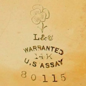 Watch Case Marking for Lissauer & Co. 14K: 