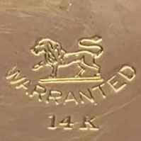 Watch Case Marking for H. Muhrs Sons Lion: Lion Warranted 14K