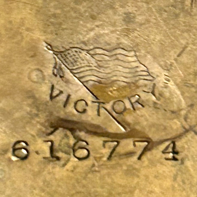 Watch Case Marking for H. Muhrs Sons Victory: [American Flag, U.S. Flag]
Victory