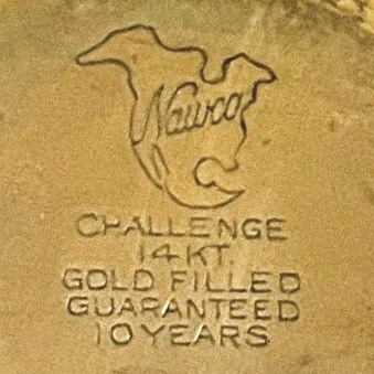 Watch Case Marking Variant for  Challenge: Nawco
[North America Outline Map]
Challenge
14Kt.
Gold Filled
Guaranteed
10 Years