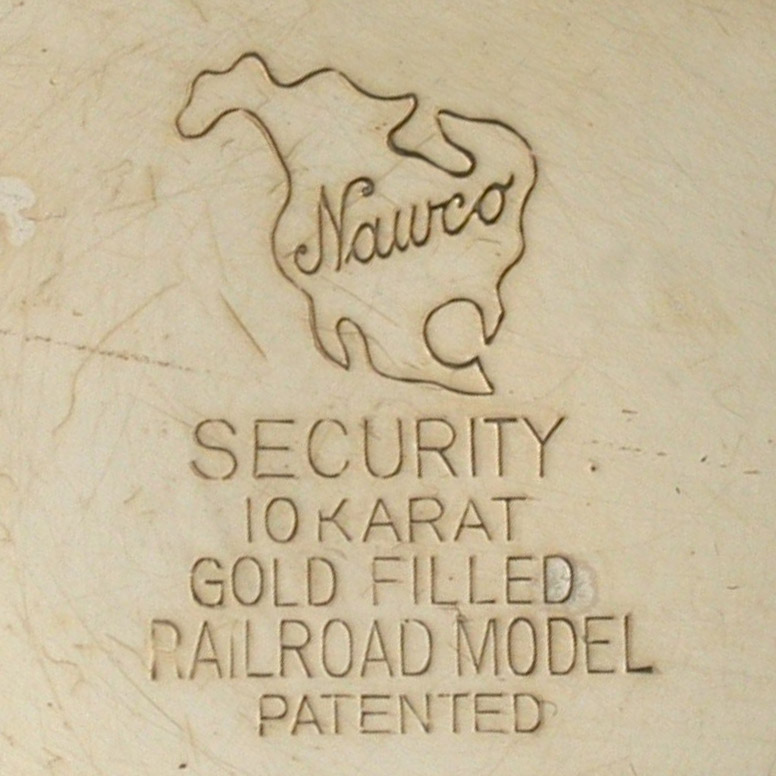 Watch Case Marking for North American Watch Case Co. Security: NAWCo. North America Security Guaranteed 20 Years 10K Gold Filled
