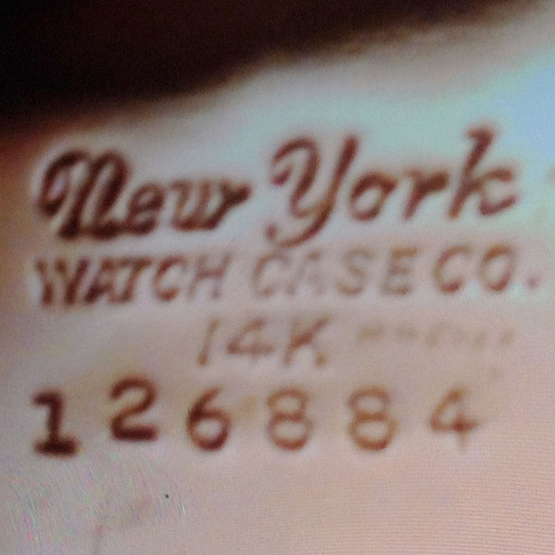 Watch Case Marking for  14K: New York
Watch Case Co.
14K