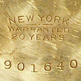 Watch Case Marking for Star Watch Case Co. New York: New York
Warranted
20 Years