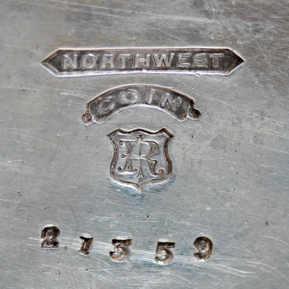 Watch Case Marking for Northwestern Watch Case Co. Climax: E.A. Muckle Northwest Coin R in Shield