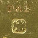 Watch Case Marking for Peters & Boss Gold: P&B
[Eagle in Rounded Square]