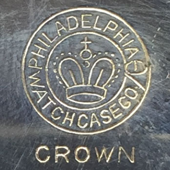 Watch Case Marking for Philadelphia Watch Case Co. Crown: Philadelphia Watch Case Co. Buckle Crown Crown