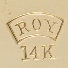 Watch Case Marking Variant for Roy Watch Case Co. 14K: Roy
14K