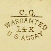Watch Case Marking for Roy Watch Case Co. CG Label: 