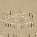 Watch Case Marking for Solidarity Watch Case Co. 14K: Solidarity
14K
White Gold
[Eye]
