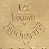 Watch Case Marking Variant for Solidarity Watch Case Co. 14K: 14
Karat
Solidarity