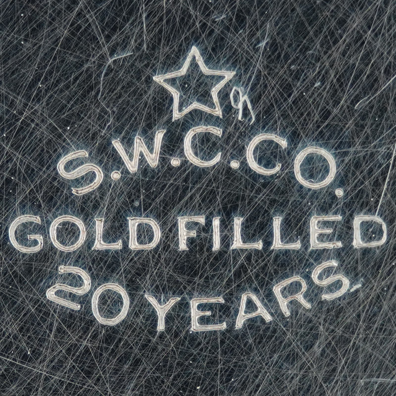 Watch Case Marking for Star Watch Case Co. Star 10K/20YR: Star S.W.C.Co. Gold Filled 20 Years Warranted Star 20 Years