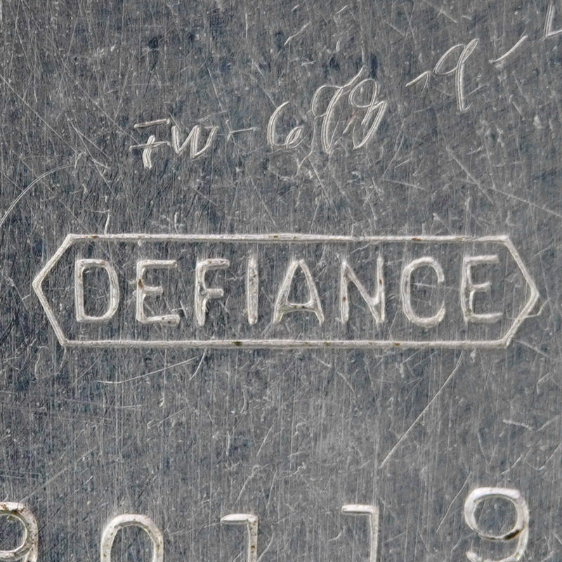 Watch Case Marking for Star Watch Case Co. Defiance: Definance in Pointed Ribbon