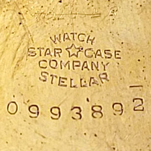 Watch Case Marking for Star Watch Case Co. Stellar: Star Watch Case Company Stellar Star Stellar 10K RGP