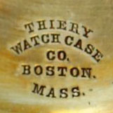 Watch Case Marking for Thiery Watch Case Co. Nickel: Thiery Watch Case Co. Boston, Mass.