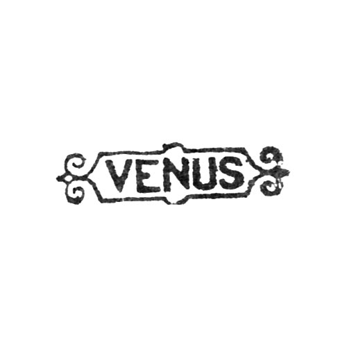 Watch Case Marking Variant for Illinois Watch Case Co. Venus: Venus [in box is scroll details]
