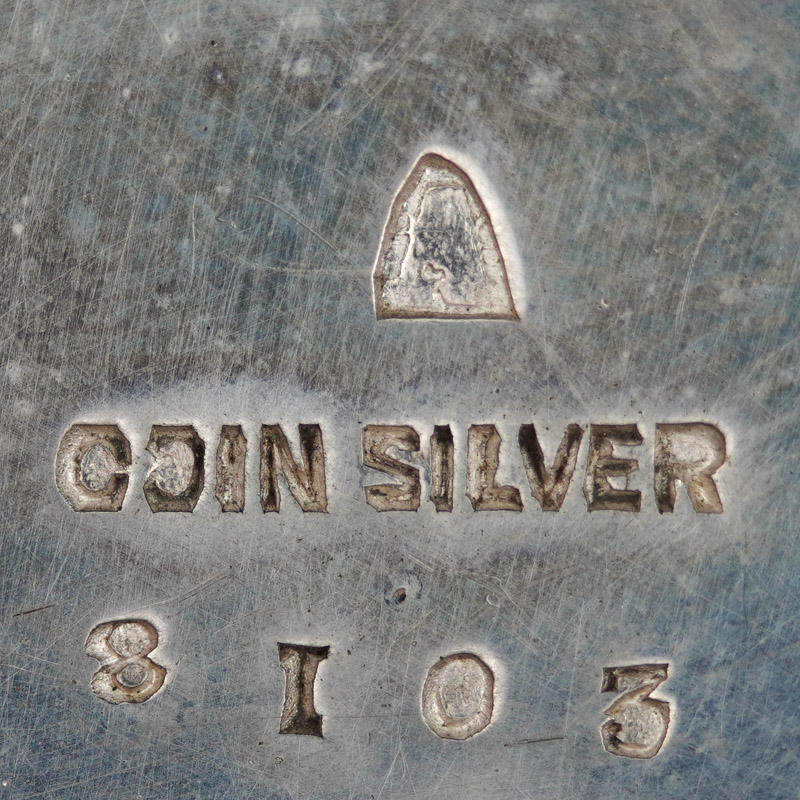 Watch Case Marking for Unknown Case Manufacturer Triangle Coin Silver: 