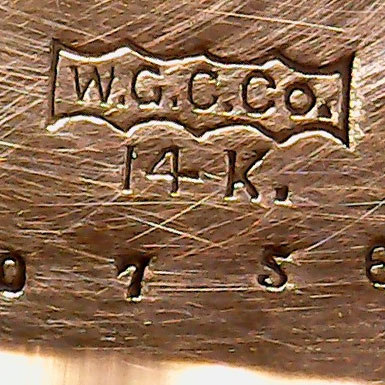Watch Case Marking for  14K: W.G.C.Co. [in Crested Rectangle]
14 K.