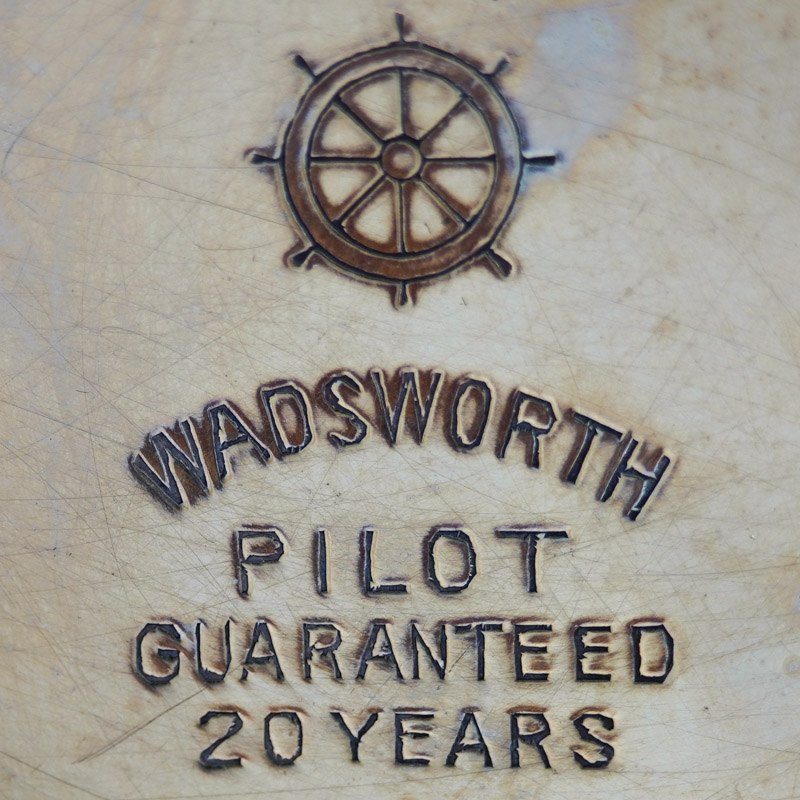 Watch Case Marking for Wadsworth Watch Case Co. Pilot: 