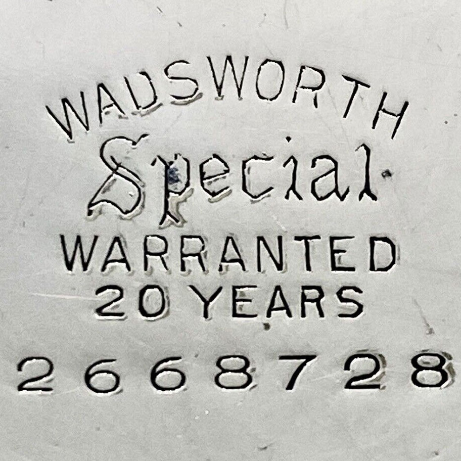 Watch Case Marking for Wadsworth Watch Case Co. Special: 