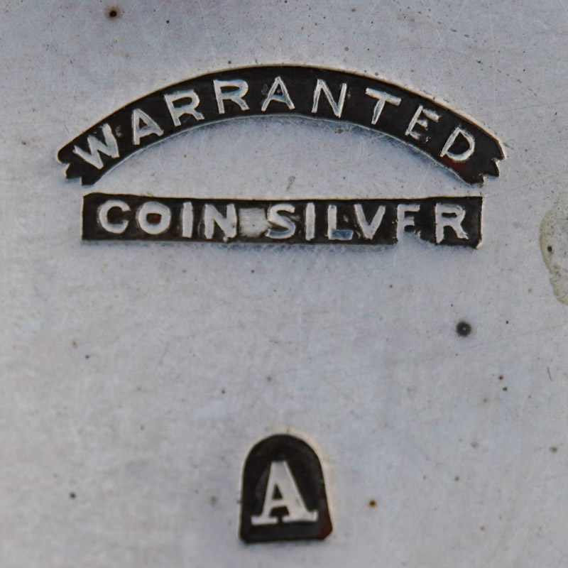 Watch Case Marking for Brooklyn Watch Case Co. Brooklyn Coin Silver: Warranted
Coin Silver
a [in Gumdrop]